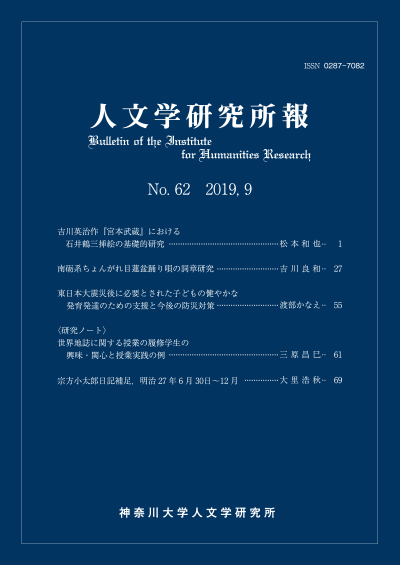 人文学研究所報Vol.62 表紙