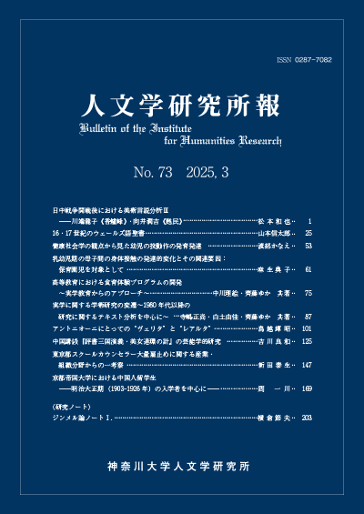 人文学研究所報Vol.73 表紙